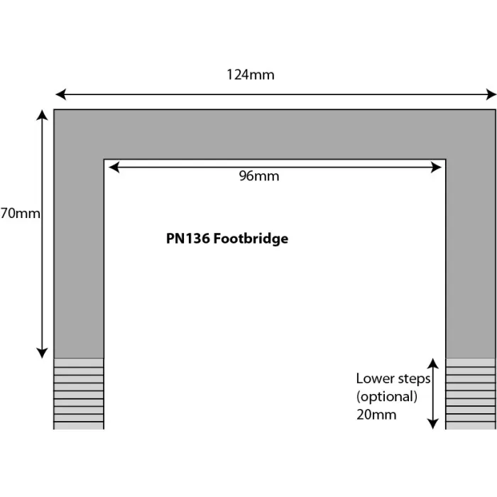 N gauge platform Bridge Metcalfe PN136