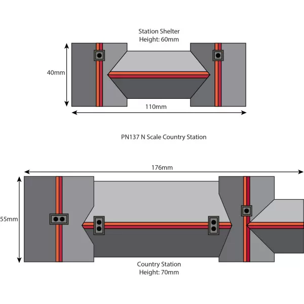 N gauge Country Station Metcalfe PN137