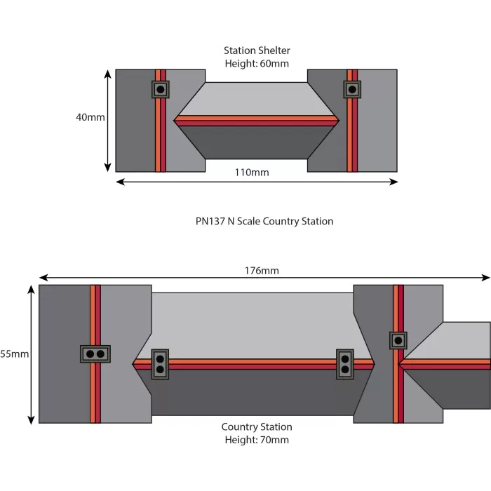 N gauge Country Station Metcalfe PN137