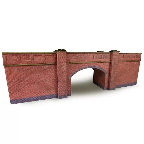 N gauge Railway Bridge in Red Brick Metcalfe PN146