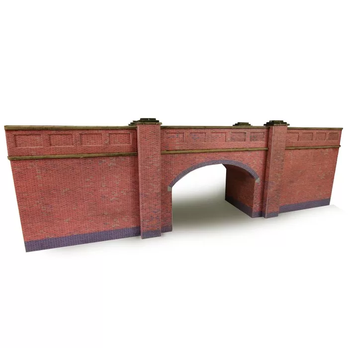 N gauge Railway Bridge in Red Brick Metcalfe PN146