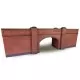 N gauge Railway Bridge in Red Brick Metcalfe PN146
