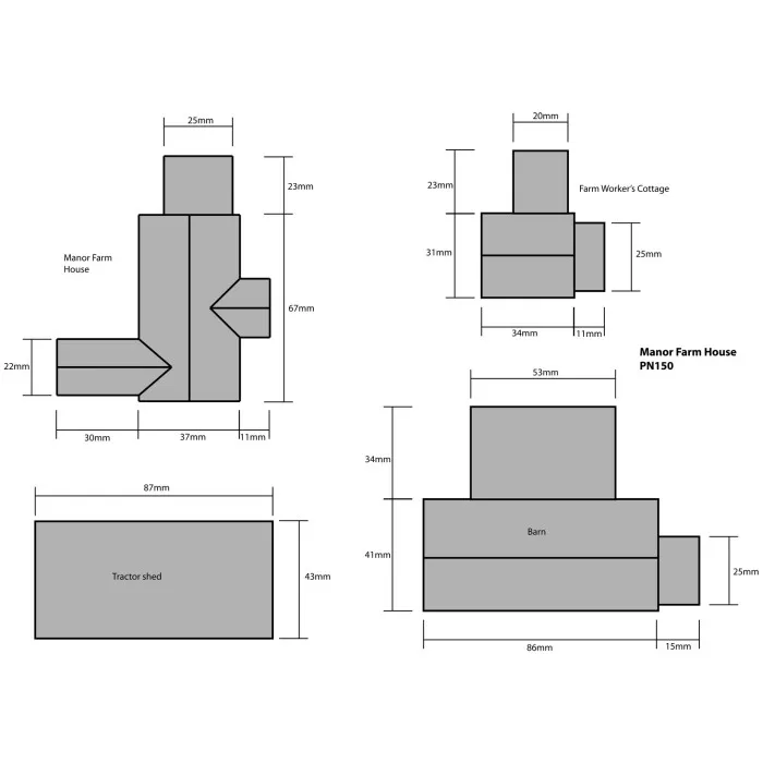 N gauge Manor Farm Metcalfe PN150