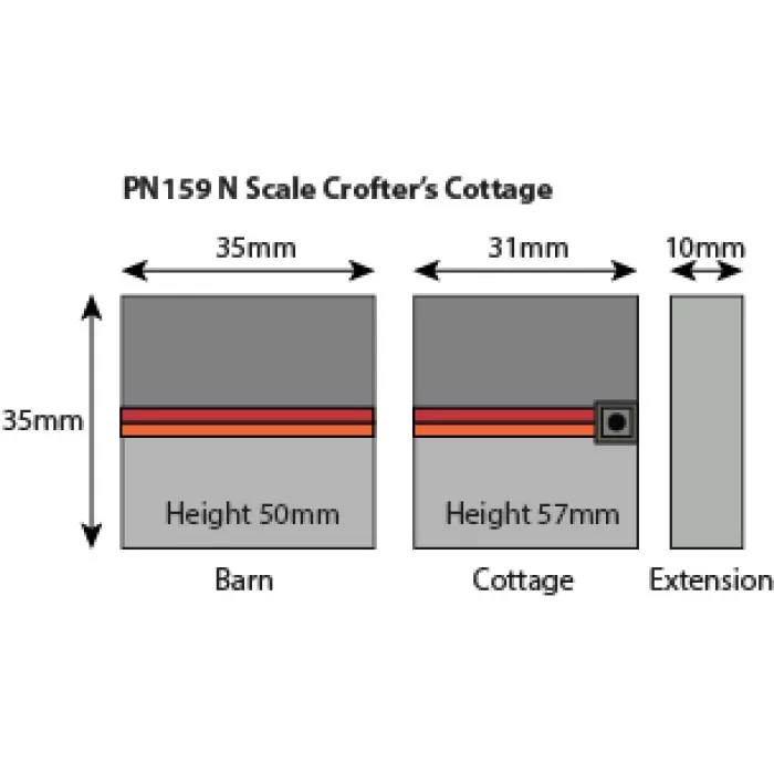 Crofter’s Cottage N Gauge Metcalfe PN159