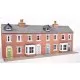 N gauge Low relief Terraced House Fronts in Red Brick Metcalfe PN174