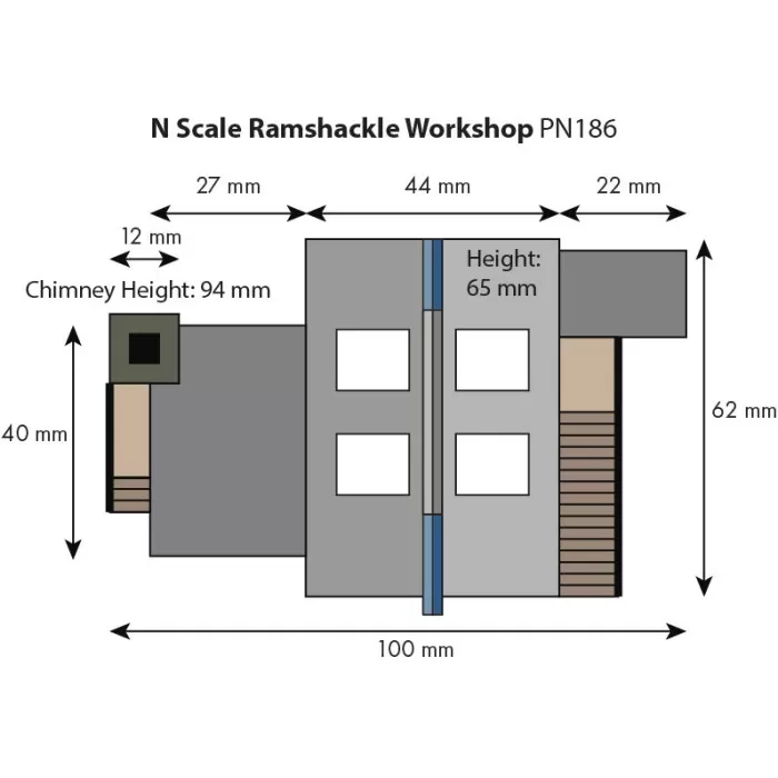 Ramshackle Workshop N gauge  Metcalfe PN186