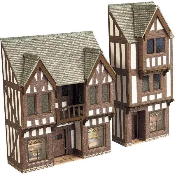 N gauge Low Relief Timber Framed Shop Fronts Metcalfe PN190