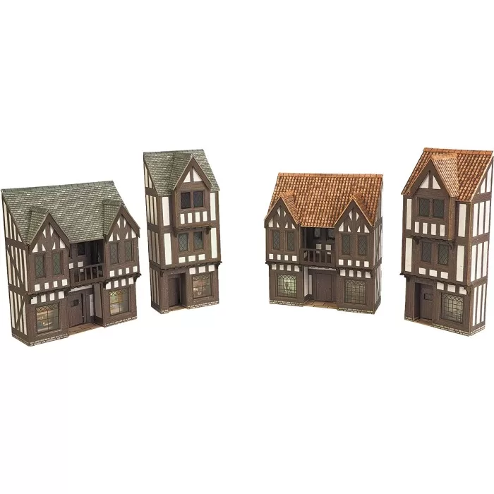 N gauge Low Relief Timber Framed Shop Fronts Metcalfe PN190