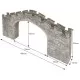 CASTLE  WALL BRIDGE N gauge Metcalfe PN196