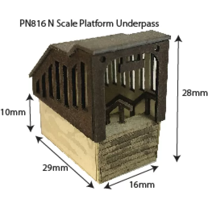 Platform Underpass stairway Metcalfe PN816 N gauge