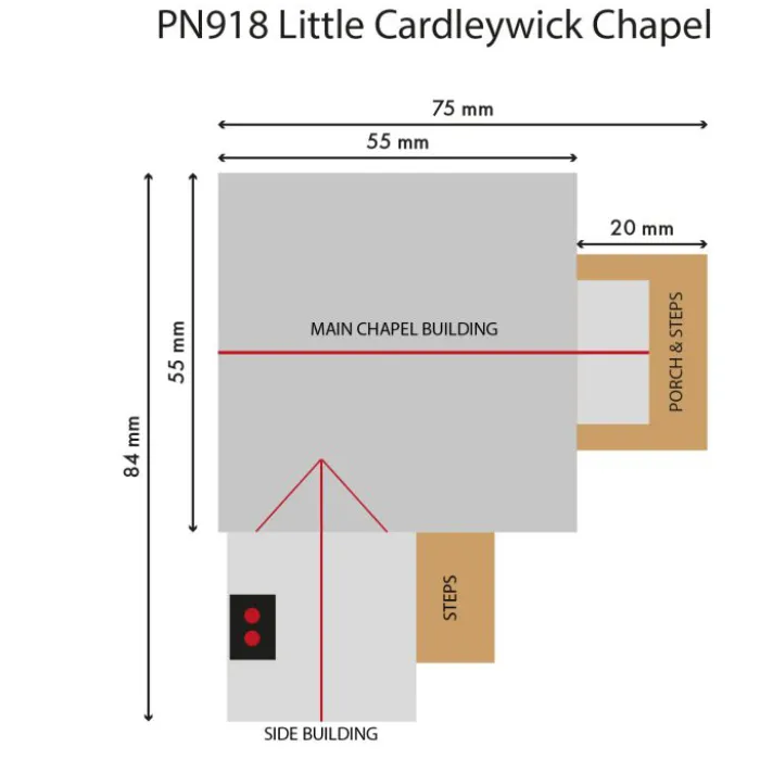 Cardleywick Chapel N gauge Metcalfe PN918