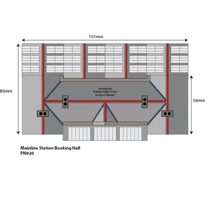 N gauge Mainline station Booking Hall  Metcalfe PN920