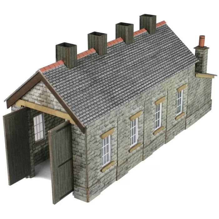 N gauge Engine Shed in stone Metcalfe PN932