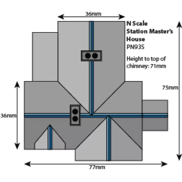 N gauge SETTLE/CARLISLE STATION MASTER’S HOUSE Metcalfe PN935