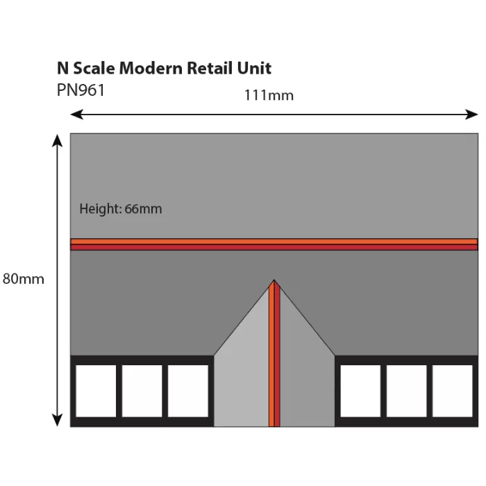 N gauge MODERN RETAIL UNIT Metcalfe PN961
