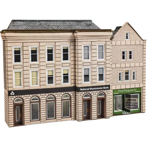 N Gauge Low Relief Bank and Shop Metcalfe PN971