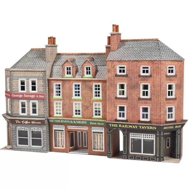 N Gauge Low Relief Pub & Shops Metcalfe PN972