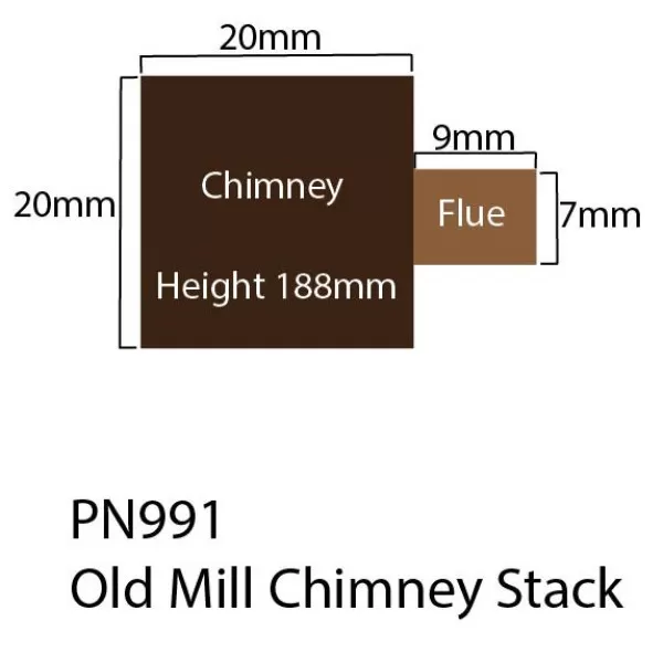 Old Chimney Stack N gauge Metcalfe PN991
