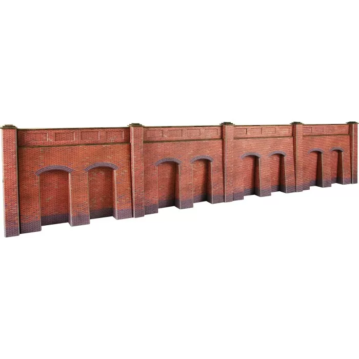 Retaining Wall in Red Brick OO