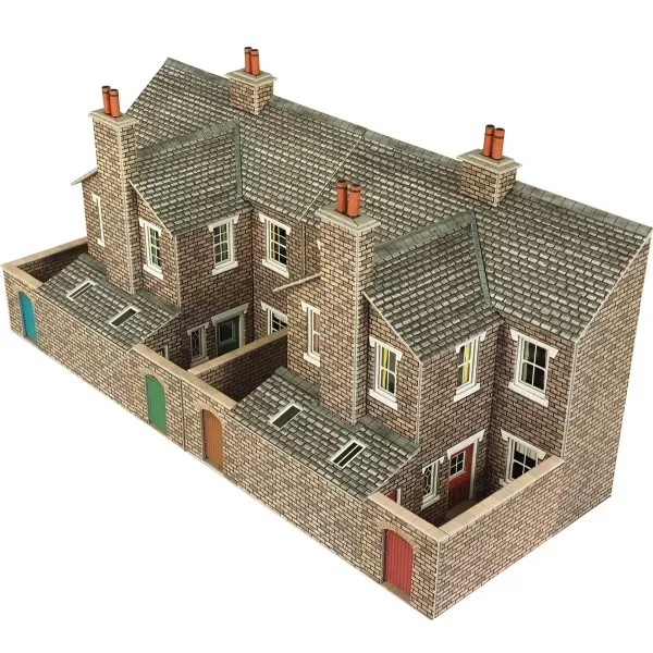 Low Relief Terraced House Backs - Stone Finish OO  PO277