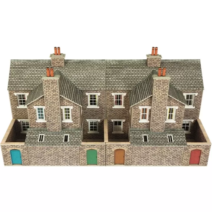 Low Relief Terraced House Backs - Stone Finish OO  PO277