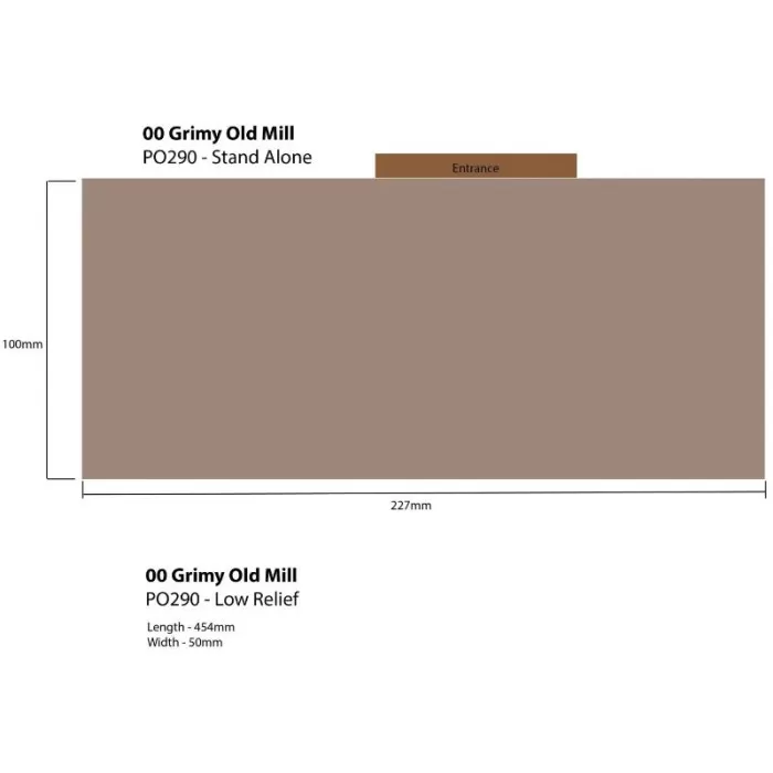 Grimy Old Mill OO Metcalfe PO290 Stand alone or Low Relief