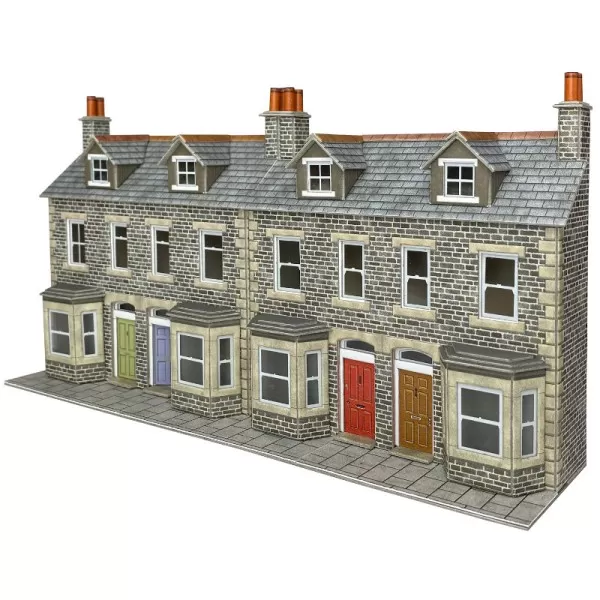 Low Relief Terraced House Fronts - Stone OO  Metcalfe PO303