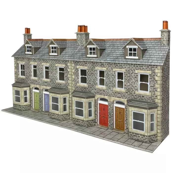 Low Relief Terraced House Fronts - Stone OO  Metcalfe PO303