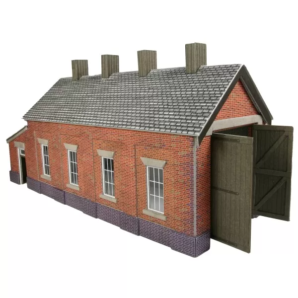 Single Track Red Brick Engine Shed OO
