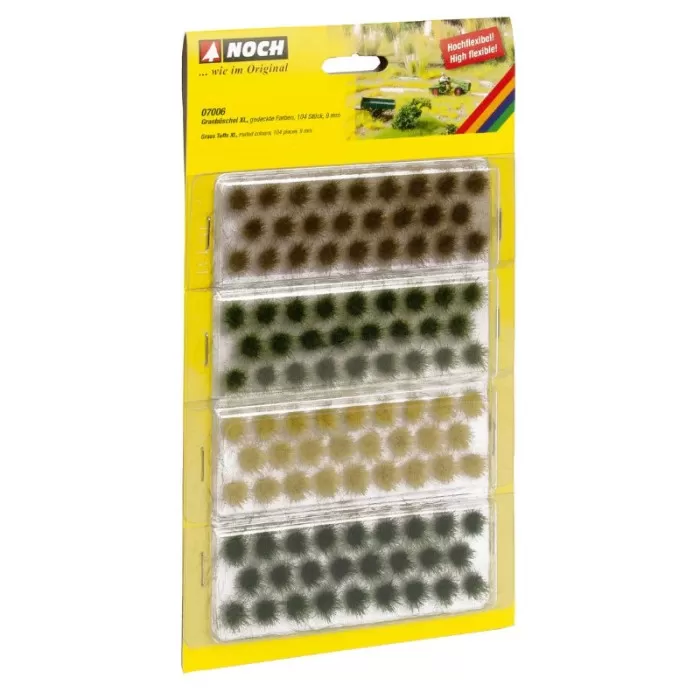 Grass Tufts Mixed Colour Pack of 104 XL Tufts  Noch 07006