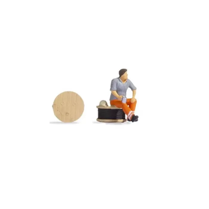 Worker on Coffee Break Tiny Scenes from Noch 16530 OO