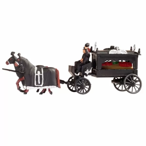 Horse Drawn Hearse Coach Set OO