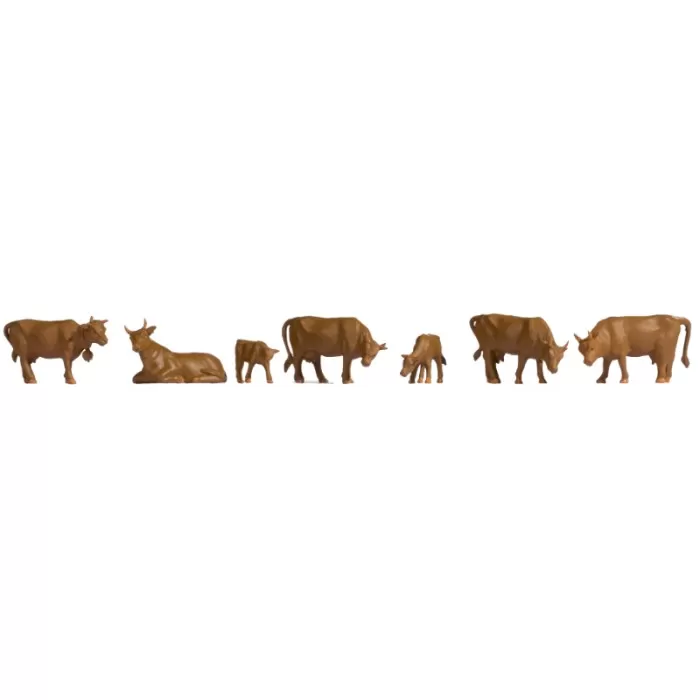 Cows Brown TT scale 1:120