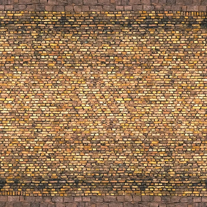 Embossed Brick wall 3D cardboard Old Yellow brick OO