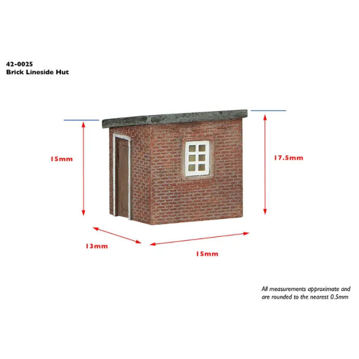 Brick Lineside Hut N gauge Graham Farish 42-0025