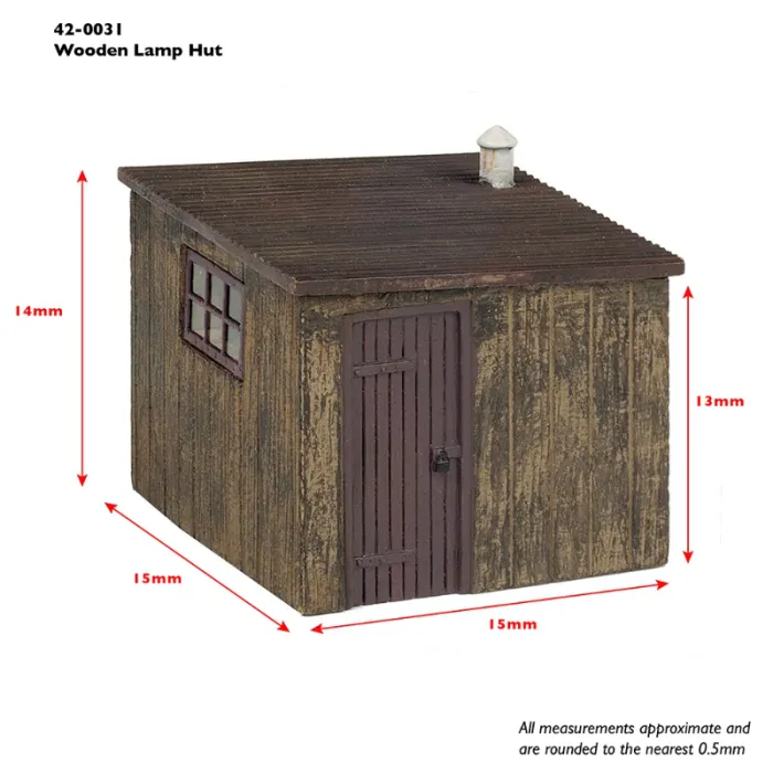 Wooden Lamp Hut N gauge Graham Farish 42-0031
