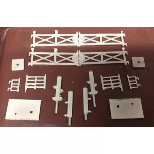 Level crossing gates with wicket gate Double track  N gauge