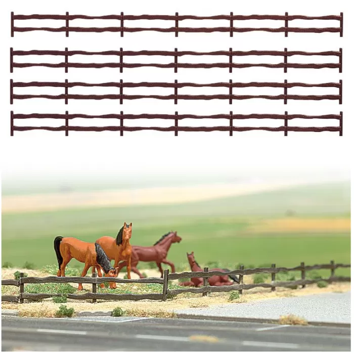 Wooden Fence OO Busch 6008