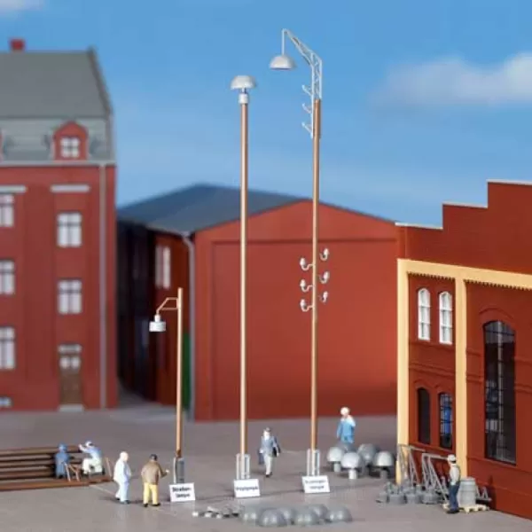 Yard and Street Lights and electric insulators OO / TT