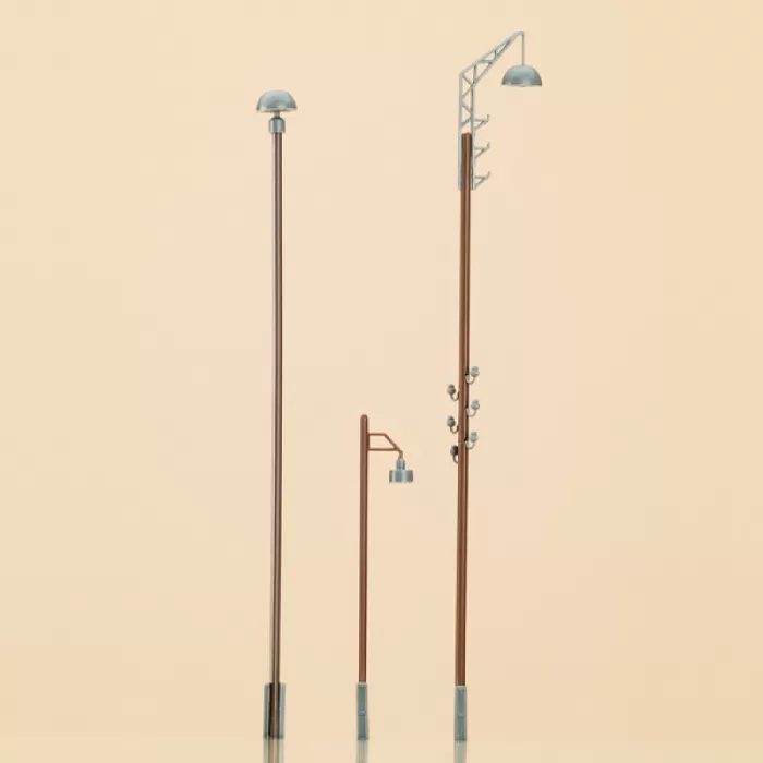 Yard and Street Lights and electric insulators OO / TT