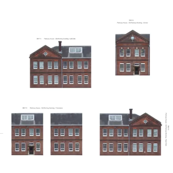 Parkway House Old Railway Building OO Self-adhesive paper