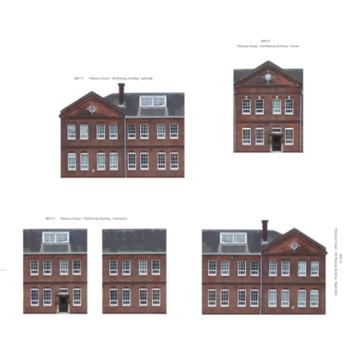 Parkway House Old Railway Building OO Self-adhesive paper