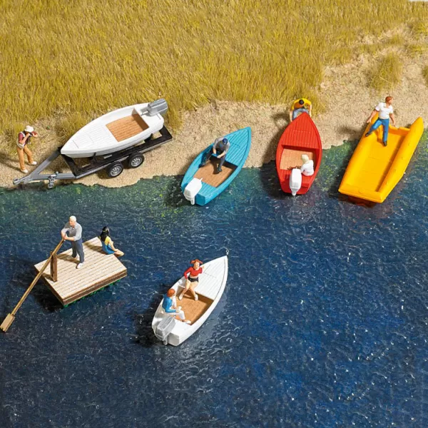 Boats and Raft OO Busch 1157