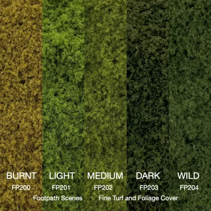 Fine Turf and Foliage Cover  Burnt Green  By Footpath Scenes