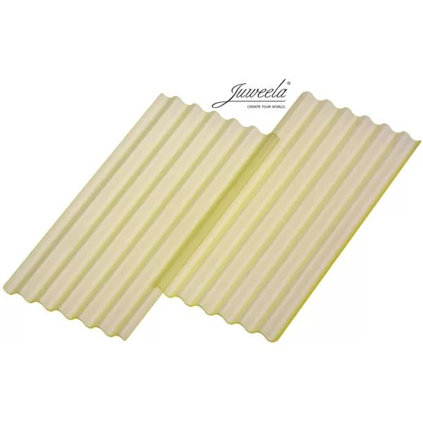 Corrugated Roofing Sheets Transparent Yellow 1:32 Pack of 30 By Juweela