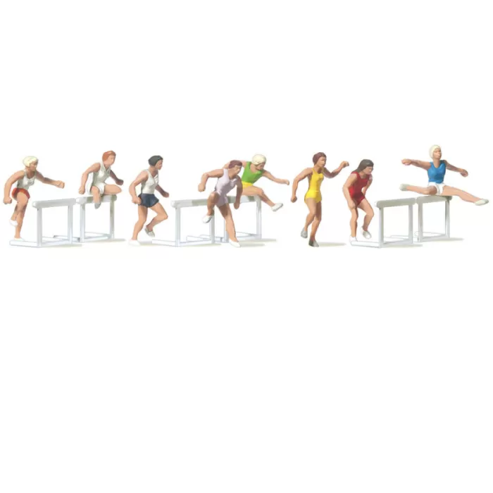 Women Running Hurdles OO