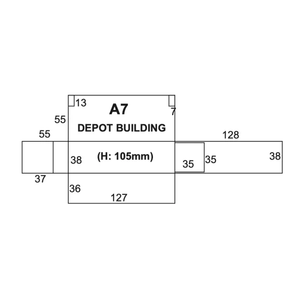 Goods Depot Building in Red Brick OO  Superquick A07.0