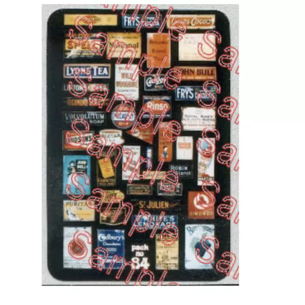 Enamel Advert Signs 4,  N Gauge Tiny Signs  