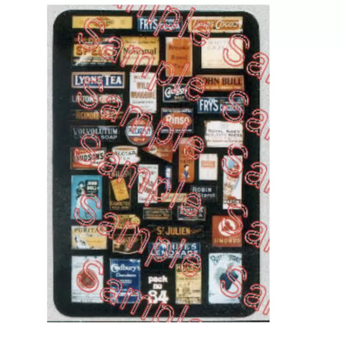 Enamel Advert Signs 4,  N Gauge Tiny Signs  