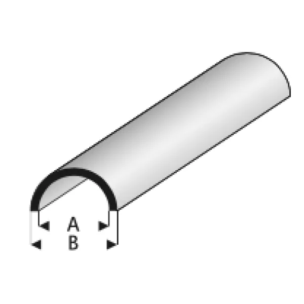 Plastic Profile Half Round Hollow Gutter 